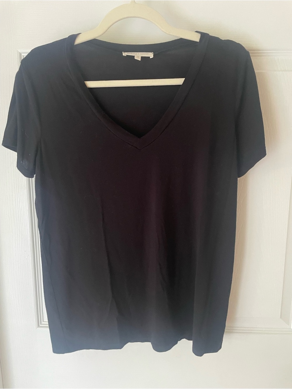 bohme Black V-Neck Short Sleeve Tee